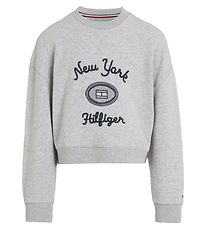 Tommy Hilfiger Blouse - NEW Embroidered - Light Grey Heather