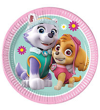 Decorata Party Pappaplötur - 8 Pakki - 19,5 cm - Paw Patrol Skye
