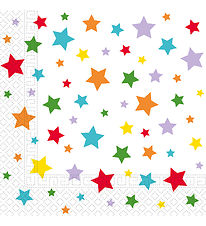Decorata Party Servíettur - 20-pakkning - 33x33 cm - Marglitt Br