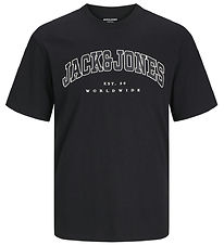 Jack & Jones Stuttermabolur - JjeCaleb - Black