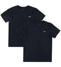 GANT T-Shirt - 2er-Pack - Schwarz