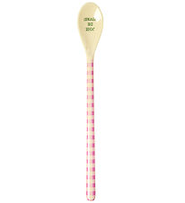 Rice Spoon - Melamine - Latte - Pink/Check It Out