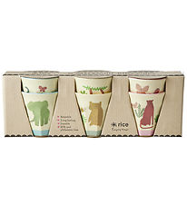 Rice Cups - Melamine - 6 pcs - 160 mL - Cream/Sweet Jungle