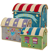 Rice Storage Baskets - Raffia - 3 pcs - 52/45/37 cm - Circus