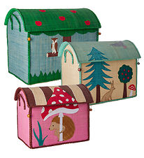 Rice Storage Baskets - Raffia - 3 pcs - Happy Forest