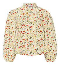 Vero Moda Girl Bluse - VmBia - Oyster Grau/Tomate