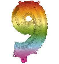 Decorata Party Þynnublöðru - 95 cm - No 9 - Rainbow
