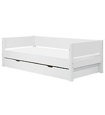 Flexa Einzelbett m. Ausziehfunktion - 210 x 101 x 66,5 cm - Weiß