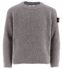 Stone Island Bluse - Wolle/Viskose - Dunkelgrau-Meliert