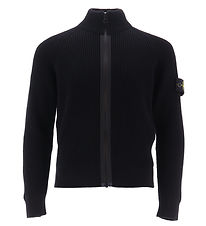 Stone Island Cardigan - Wool - Black