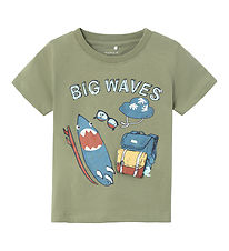Name It T-shirt - NmmHug - Oil Green