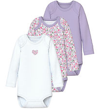 Name It Bodysuit L/æ - Noos - NbfBody - 3-Pack - Pastel Lilac