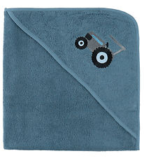 Nørgaard Madsens Babyhandduk - 100x100 cm - Medium Blue m. Tra