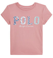 Polo Ralph Lauren Stuttermabolur - Kitlað Bleikt M. Polo