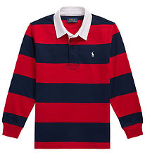 Polo Ralph Lauren Polo skyrta - Rugby - Rautt/Dökkblátt með rönd
