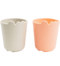 Done by Deer Cup - Kiddish Mini Mug - 2-Pack - Croco Sand/Coral