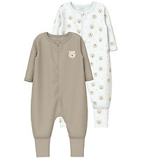 Name It Nightsuit - Noos - NbnNightsuit - 2-Pack - Oxford Tan