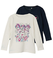Name It Blouse - NmfVeen - 2-Pack - Jet Stream/Dark Sapphire