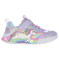Skechers Shoe w. Light - Unicorn Chaser - Lavender/Multi