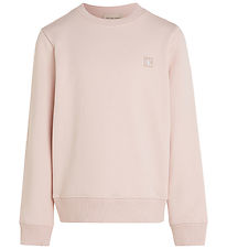 Calvin Klein Sweatshirt - Mono Mini Abzeichen - Peach Peitsche