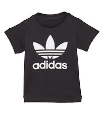 adidas Originals Stuttermabolur - Trefoil - Svart/Hvítur