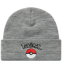 Name It Beanie - NkmJiroko - Knitted - Pokémon - Grey Melange