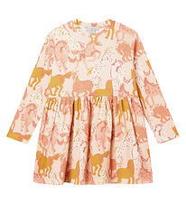 Stella McCartney Kids Dress - Rib - Pink/Orange w. Horses