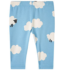 Stella McCartney Kids Leggings - Hellblau/Weiß m. Wolken/Schaf