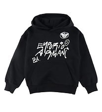 EA7 Hoodie - Black w. White