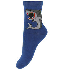 DYR-Cph Socks - ANIMAL Gallop - Deep Blue Great White Shark