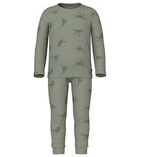 Name It Pyjama Set - Noos - NmmNightset - Rib - Agave Green