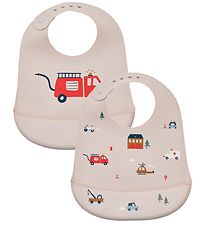 Liewood Bibs - Silicone - 2-Pack - Tilda - Emergency Vehicl