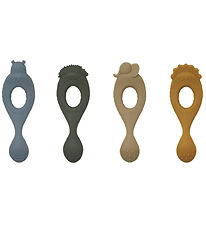 Liewood Spoons - Silicone - Liva - 4-Pack - Safari/Blue Multi Mi