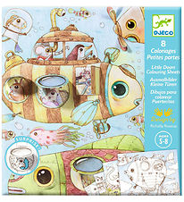 Djeco Coloring Sheet w. Small Doors - Malo's Trip