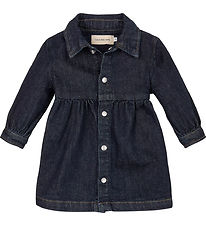 Calvin Klein Kjóll - Denim Shirt Dress - Clean Skola Blue