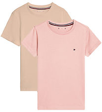 Tommy Hilfiger Stuttermabolirnir - 2 Pakki - Soft Rose/Jafnvægi
