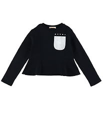 Marni Sweatshirt - Cropped - Black w. Silver
