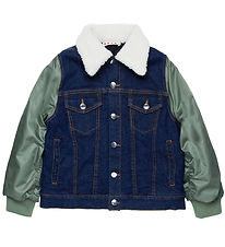 Marni Puffer Jacket - Denim - Dark Blue/Army Green