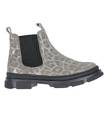 Angulus Boots w. Lining - Chelsea - Silver Leo/Black