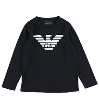 Emporio Armani Blouse - Black/White w. Logo
