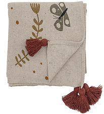 Bloomingville Mini Blanket - 160x130 cm - Bryn - Brown w. Print