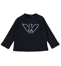 Emporio Armani Blouse - Navy w. Logo