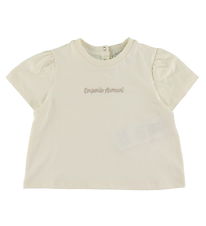 Emporio Armani T-Shirt - Weiß m. Beige