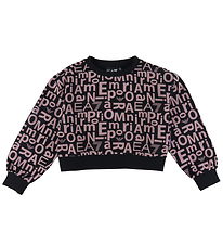 EA7 Sweatshirt - Cropped - Fancy Black/Vintage Pink