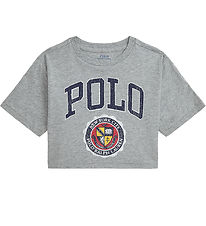 Polo Ralph Lauren Stuttermabolur - Skera - Grátóna M. Prentað