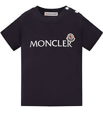 Moncler T-shirt - Medium+ Blue w. White