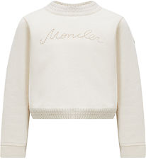Moncler Sweatshirt - Cropped - Cream