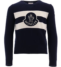 Moncler Blouse - Wool - Navy w. White