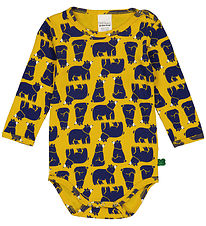 Freds World Bodysuit L/æ - Bear - Mango/Academy/Conditioner Crea