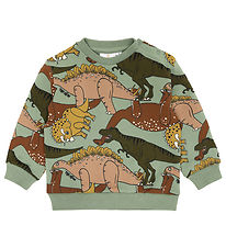 The New Siblings Sweatshirt - TnsLee - Hedge Green Dino AOP